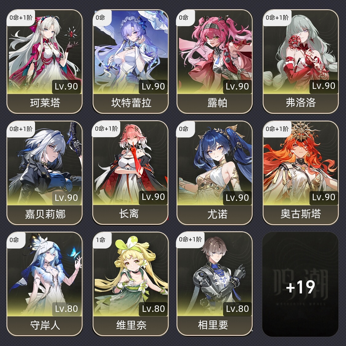 【80级】 01绯雪还有其他基本都有练度