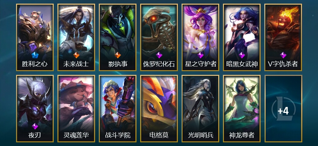 1限定 2传说 17皮肤 10炫彩 124英雄 铂金