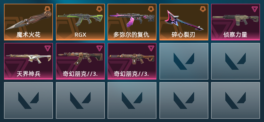 4橙皮 4紫皮 22皮肤 1,1520皮肤总价值 455已用源晶 黄金